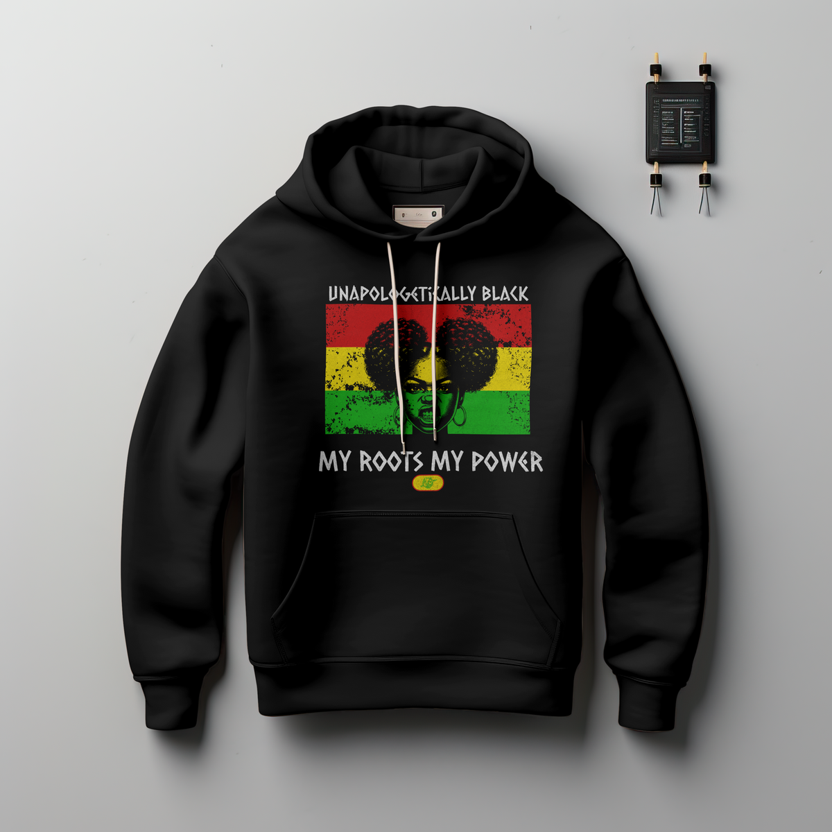 UNAPOLOGETICALLY BLACK HOODIE - Hoodie by Needle n Threads