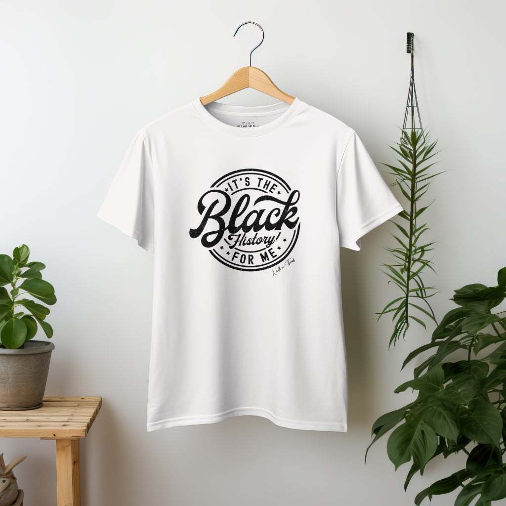 Black History for Me Tee luxury cotton t-shirt with bold cultural statement