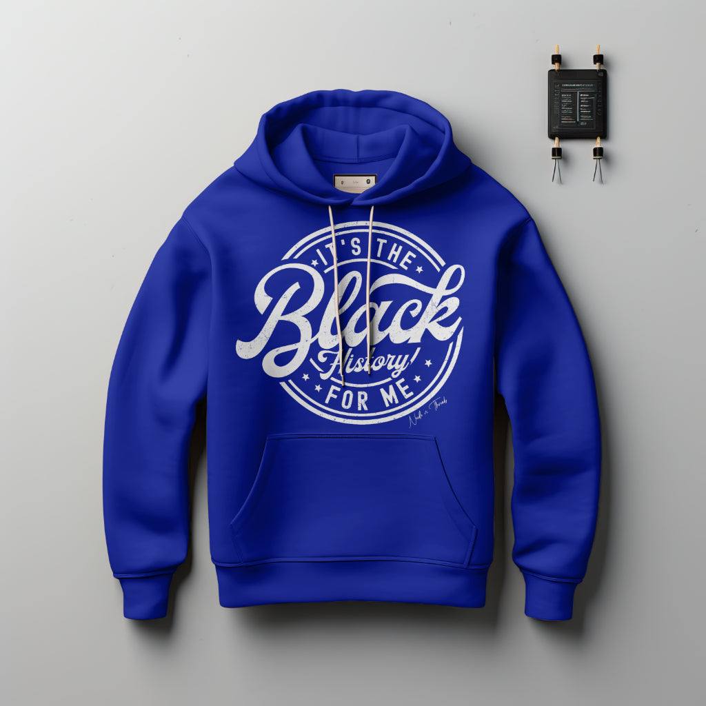 Black History for Me luxury cotton hoodie with bold caption celebrating culture and legacy