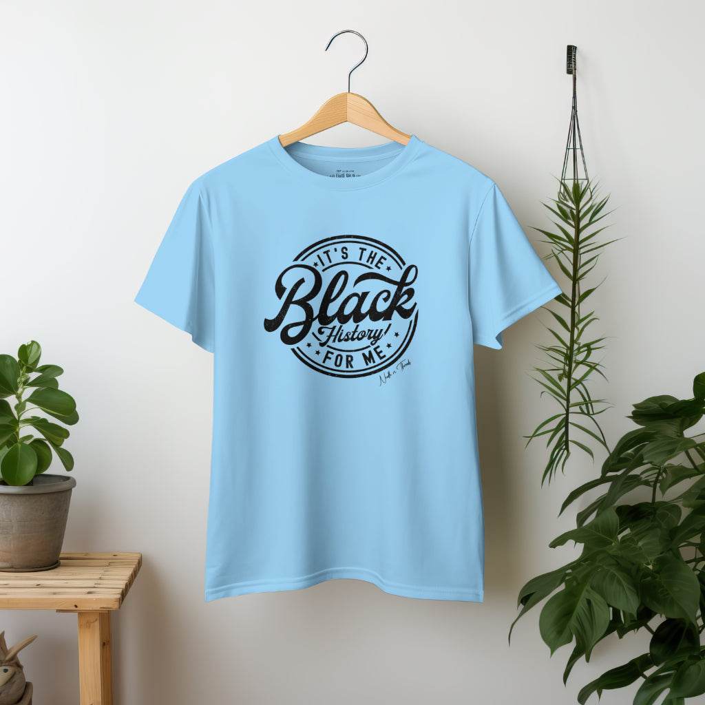 Black History for Me Tee luxury cotton t-shirt with bold cultural caption