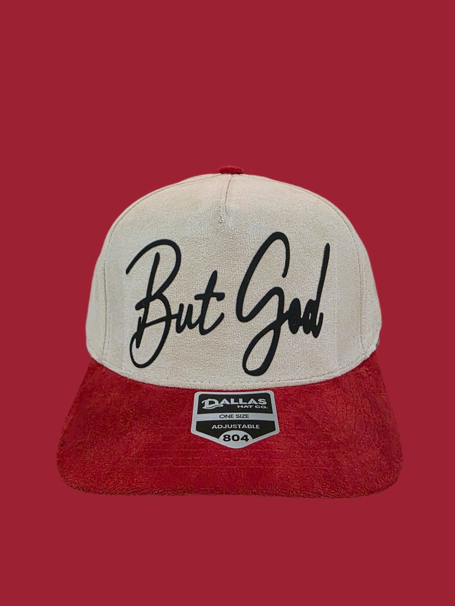 Needle n Threads But God Hat with suede brim and bold script logo