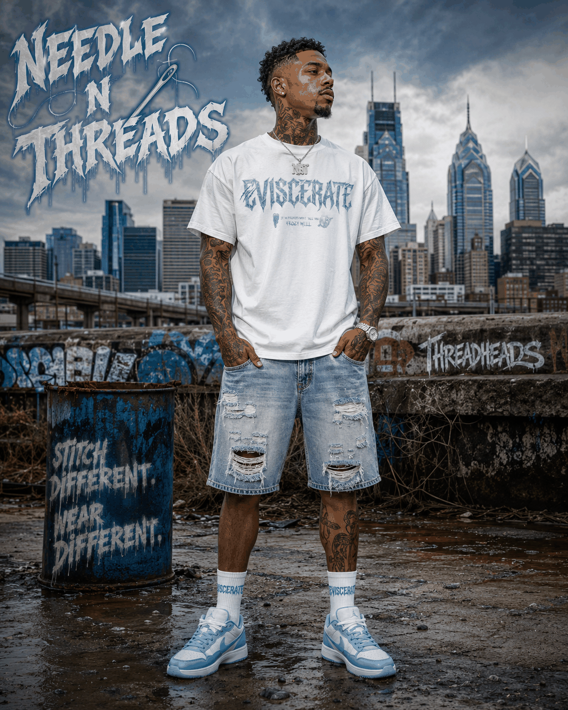 Eviscerate Graphic Tee - T Shirt by Needle n Threads