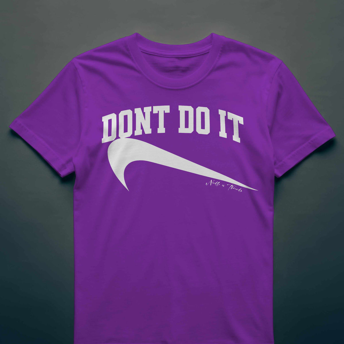 Dont Do It Tee with upside-down Stitch logo for streetwear style and avoiding bad vibes