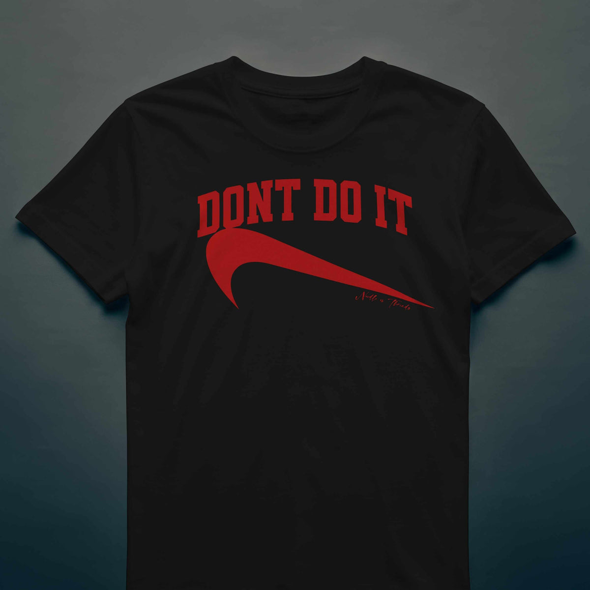 Dont Do It Tee with upside-down Stitch logo streetwear design