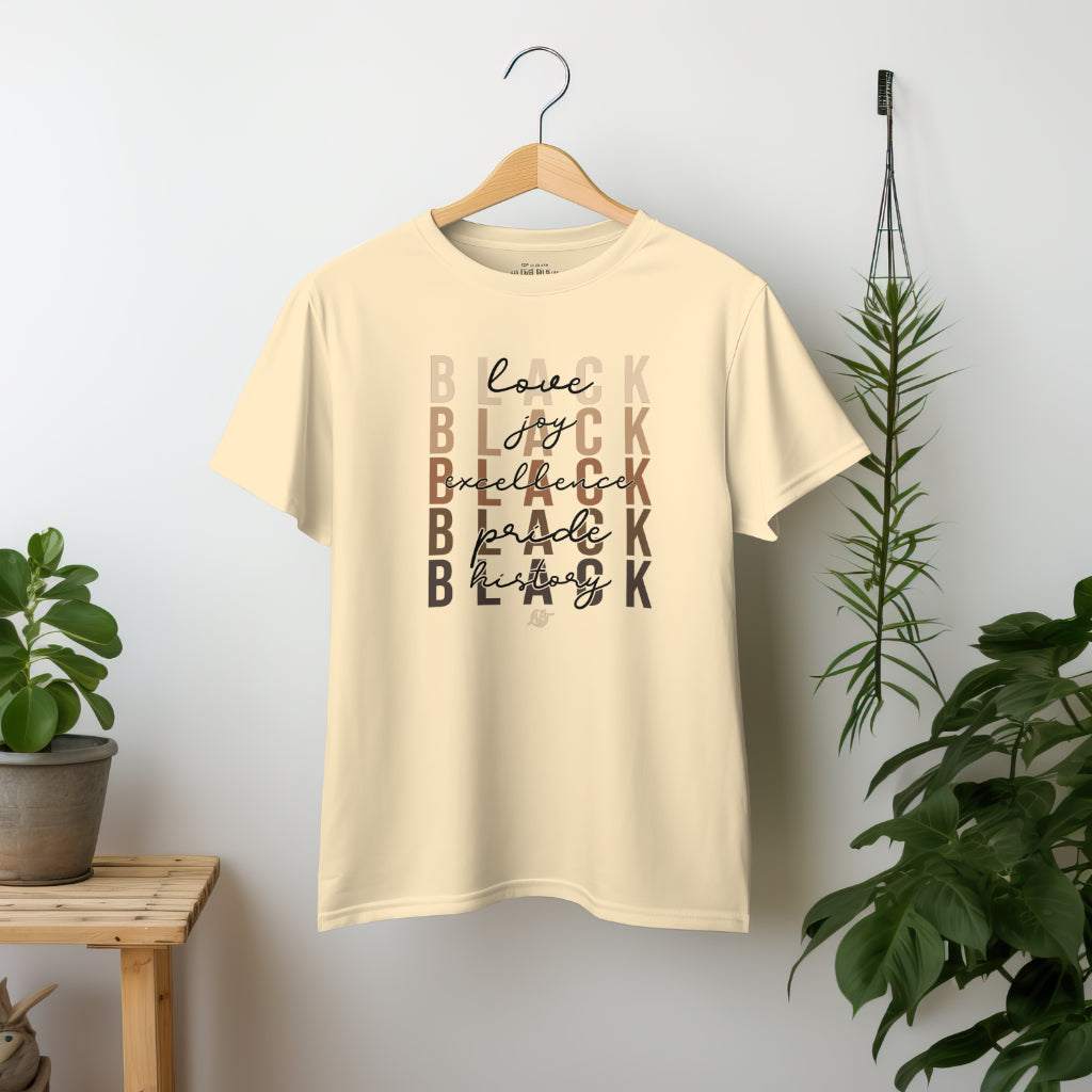 Black Actions Tee - T Shirt by Needle n Threads