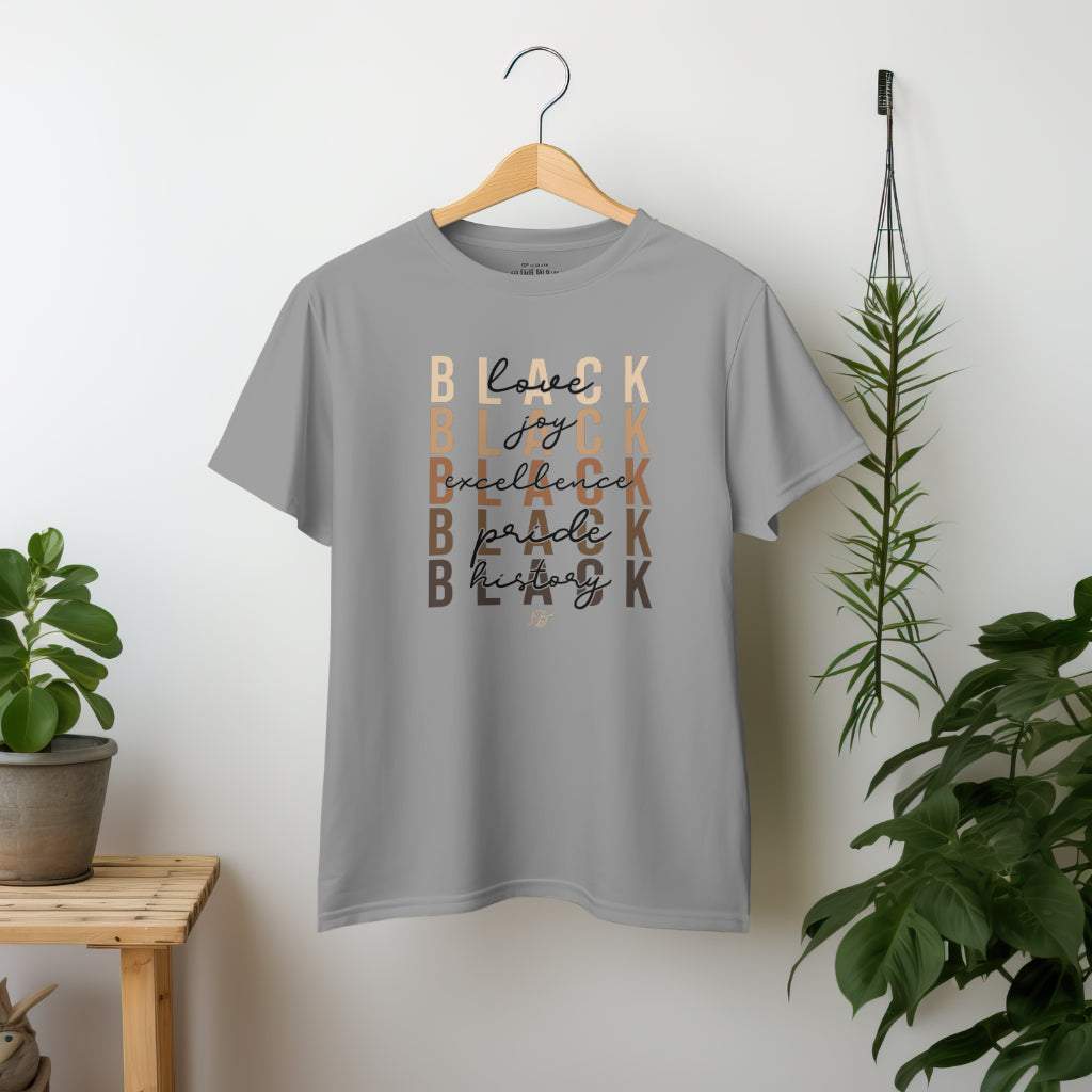 Black Actions Tee - T Shirt by Needle n Threads