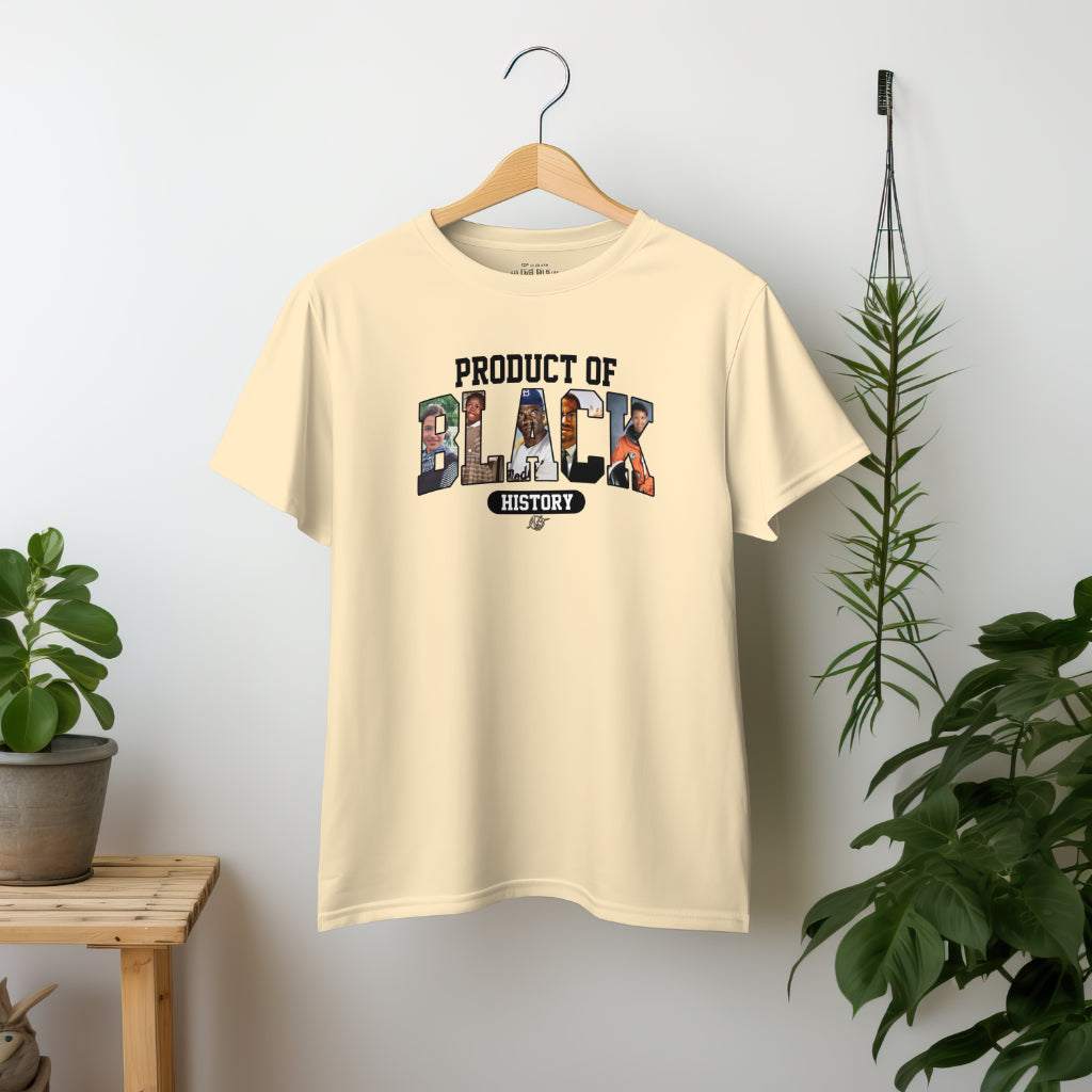 Black History Tee Luxury Cotton with bold Product of Black History design on soft premium fabric