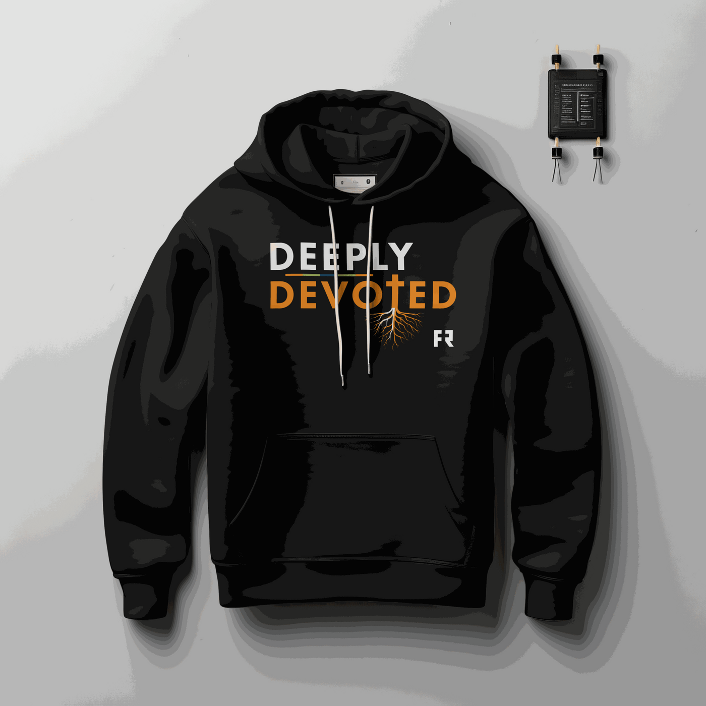 Deeply Devoted hoodie with faith-based design representing discipleship and commitment