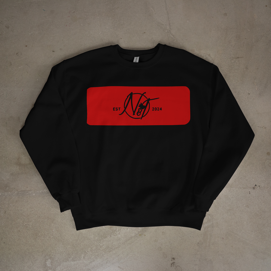 Needle N Threads EST 2024 Sweatshirt oversized crewneck with monogram patch in premium fleece
