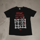 Think Outside the Box Graphic Tee – Urban Streetwear T-Shirt (Black Oversized Fit)