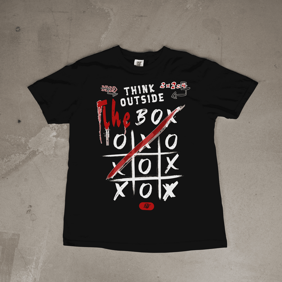 Think Outside the Box Graphic Tee – Urban Streetwear T-Shirt (Black Oversized Fit)
