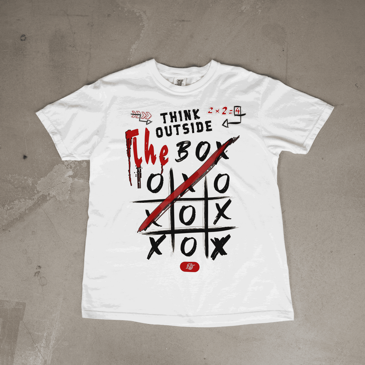 Think Outside the Box Graphic Tee – Urban Streetwear T-Shirt (Black Ov - T Shirt by Needle n Threads
